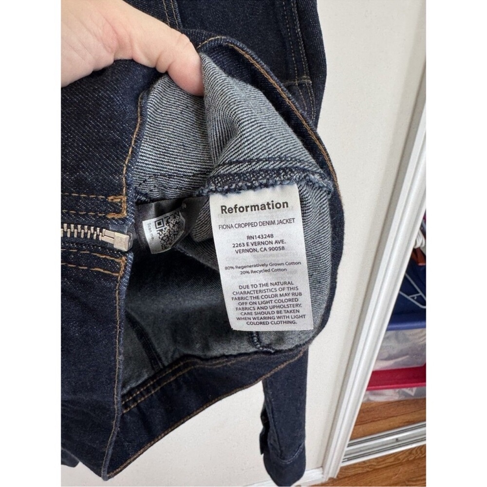 Reformation Fiona Cropped Denim Jacket And Mia Bootcut Jeans Set M - Picture 7 of 13